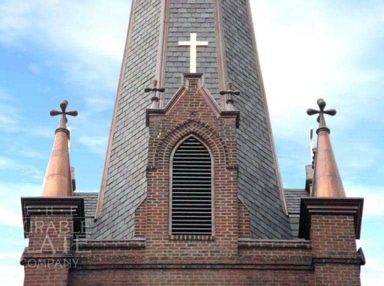 Purple Slate on the steeple