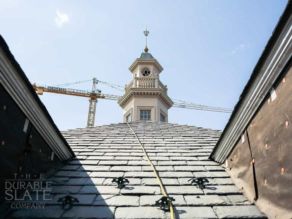 city ridge in washington dc with new slates to replace broken slates on roof