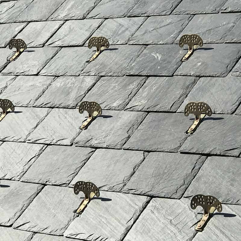 buckginham slate and snow guards on a church in chevy chase, maryland