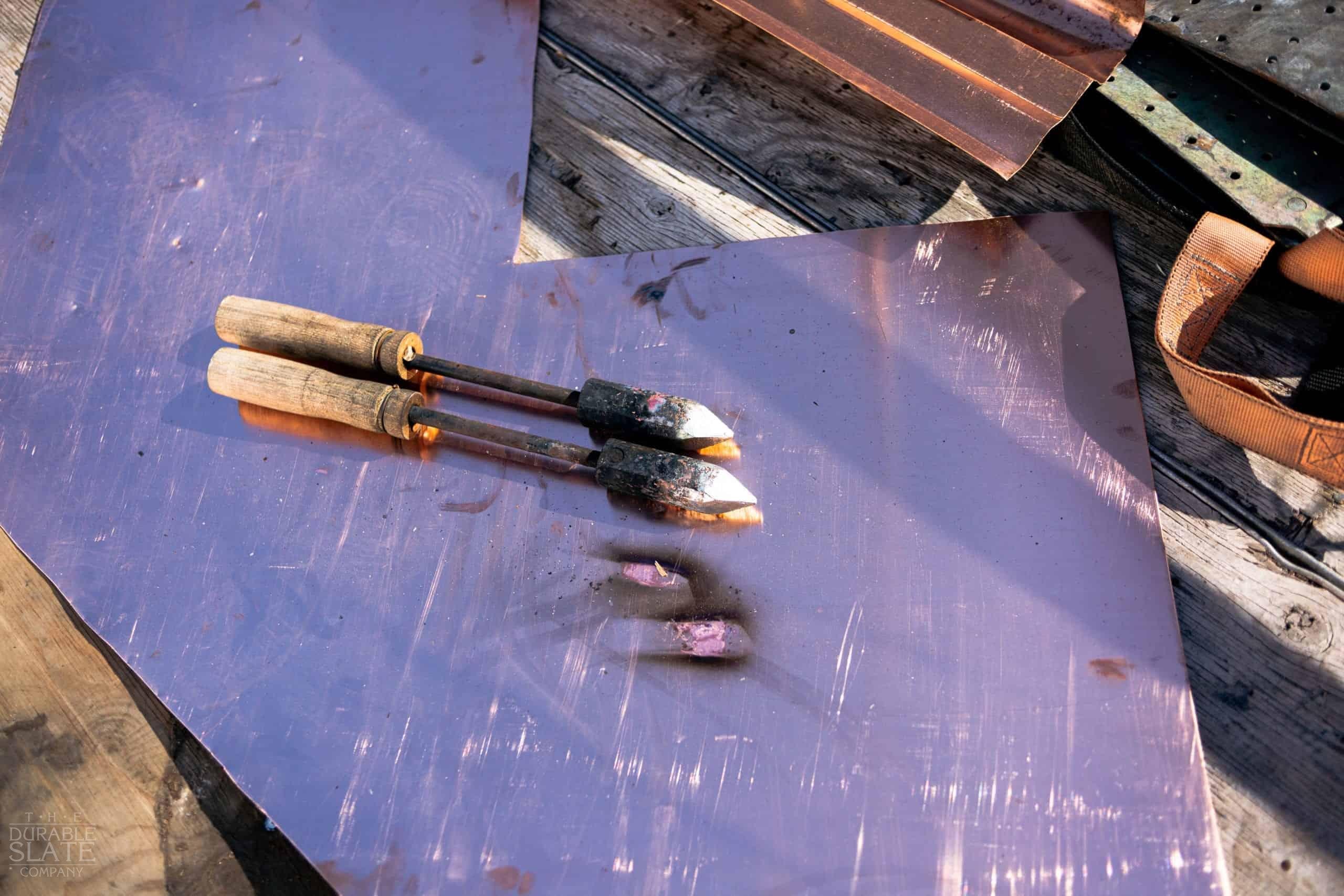 copper panel and copper working tools