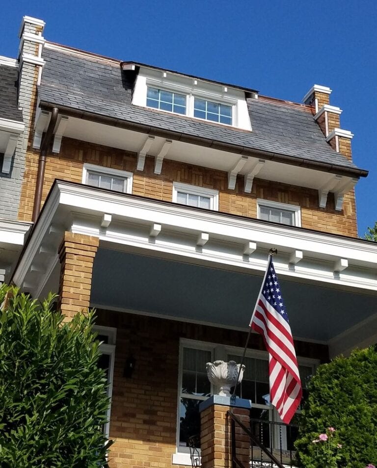 slate roof and copper repair on private residence in washington dc