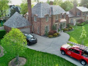 extensive copper work on a residence in cleveland ohio