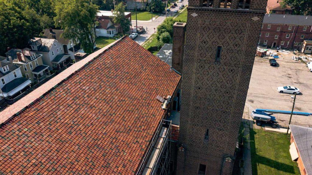 a large brick building