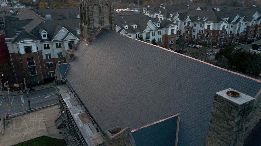 a close up of a brick building