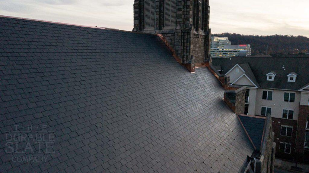 the roof of a building