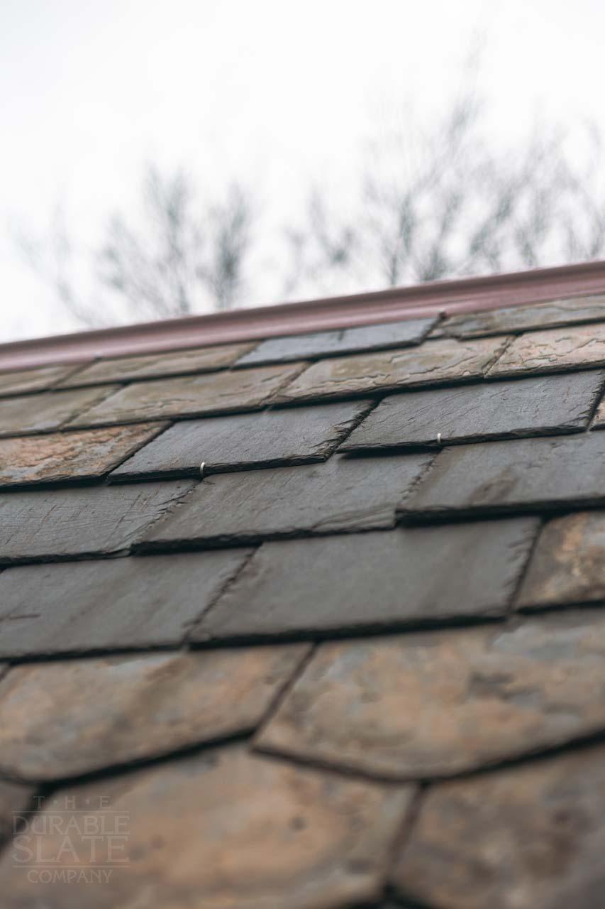 a close up of a brick building