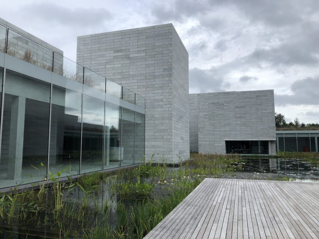 a large building with Figge Art Museum in the background