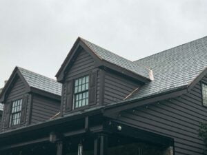 the roof of a building