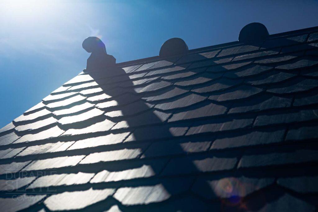 the roof of a building