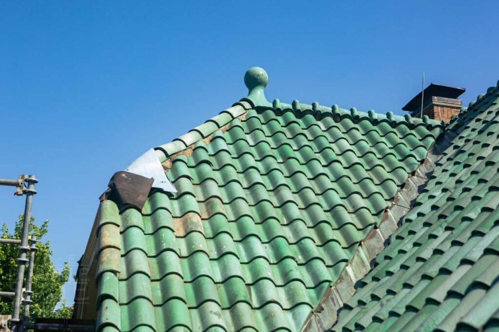 the roof of a building